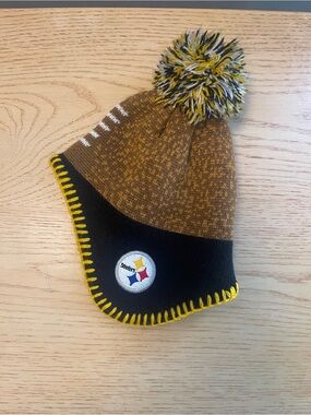 NFL STEELERS Infant Pom Beanie Hat